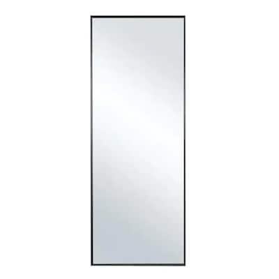 Normcore 65.1 in. x 22.1 in. Modern Oversized Rectangle Metal Frame Black Full Length Framed Mirror