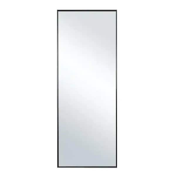 Miscool Normcore 65.1 in. x 22.1 in. Modern Oversized Rectangle Metal Frame Black Full Length Framed Floor Standing Mirror