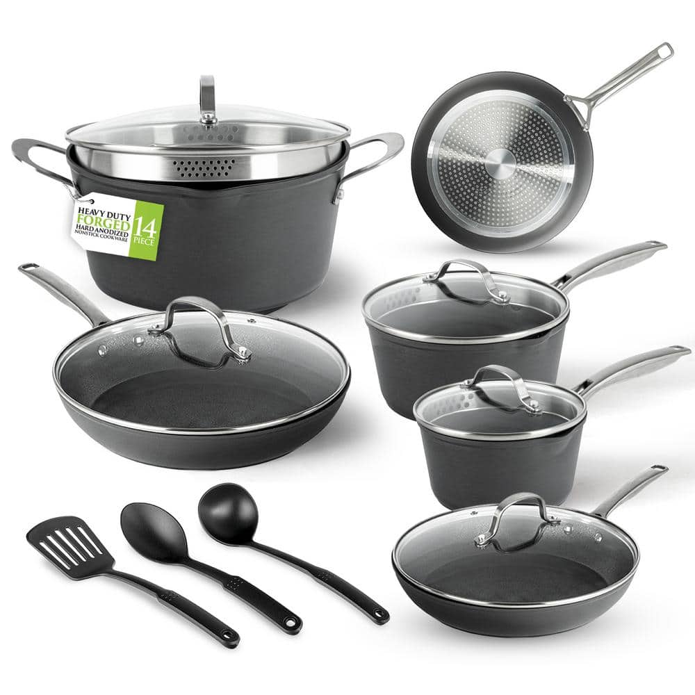 Granitestone 12 Piece All-Sizes Cookware Set - Includes 14 Family