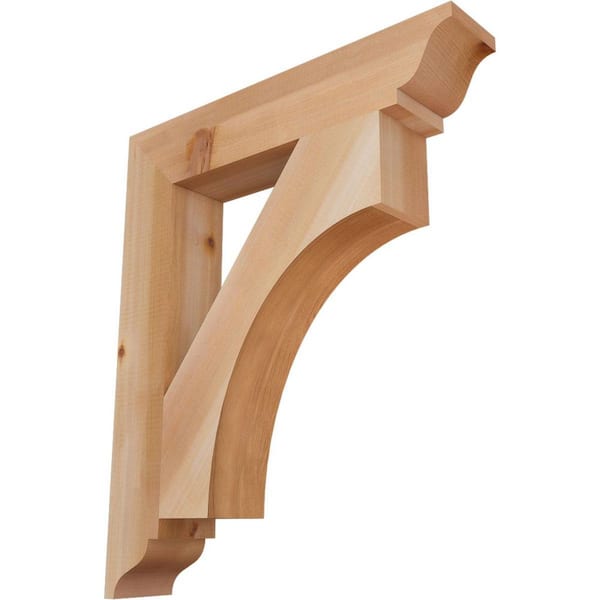 Ekena Millwork 3.5 in. x 26 in. x 22 in. Western Red Cedar Westlake Traditional Smooth Corbel