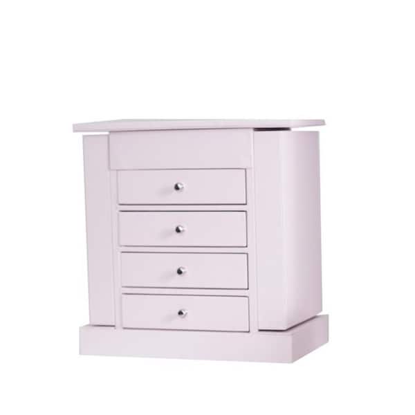 HIVES HONEY Layla Blush Jewelry Armoire 12.5 in. H x 12 in. W x 7 in. D with 4 Drawers