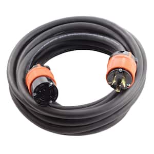 50 ft.SOOW 12/3 NEMA L6-20 20A 250-Volt Indoor/Outdoor Black Rubber Extension Cord