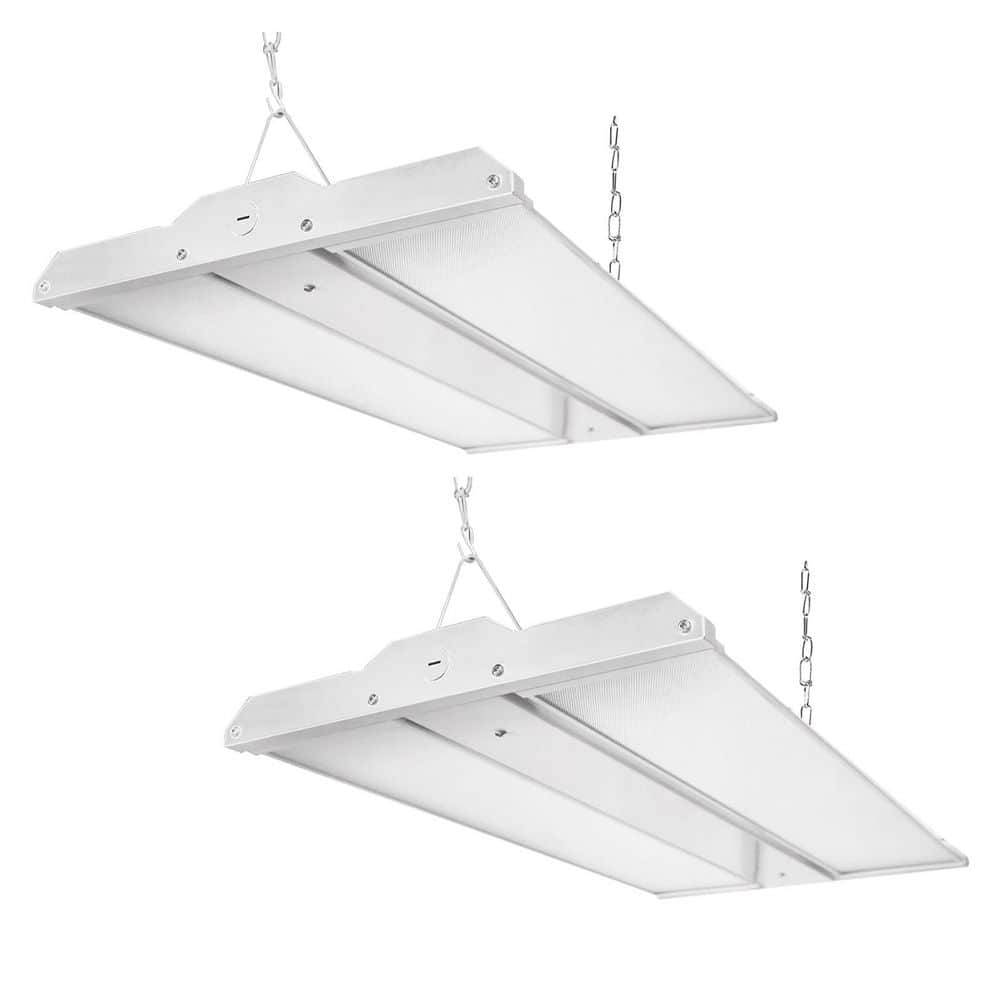 2-Pack 2ft. 25.8 in. 220-Watt Adjustable Panel White 29700 Lumens Integrated LED Dimmable Linear High Bay Light 5000K price history on PriceWatchPro