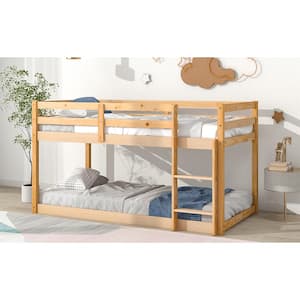 Natural Twin Over Twin Floor Bunk Bed