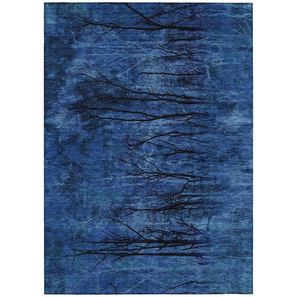 Addison Rugs Chantille Machine Washable Indoor/Outdoor Abstract ACN2083 Blue 2 ft. 6 in. x 3 ft. 10 in. Area Rug