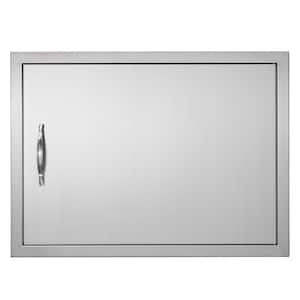 Single Outdoor Kitchen Door 27 in. W x 20 in. H BBQ Access Door Stainless Steel Flush Mount Door Wall Vertical Door