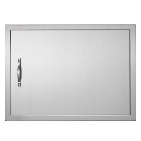 Single Outdoor Kitchen Door 27 in. W x 20 in. H BBQ Access Door Stainless Steel Flush Mount Door Wall Vertical Door