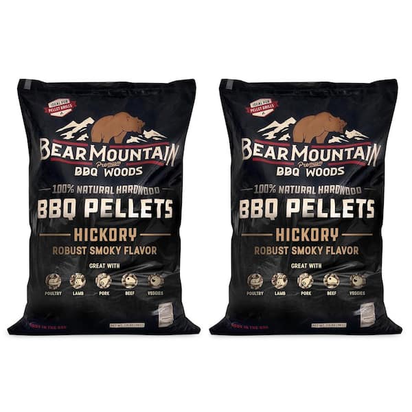 All-Natural Hardwood Hickory Smoker Pellets, 40 lbs. (2-Pack)