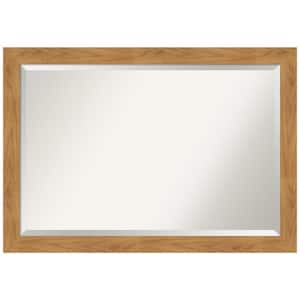 Carlisle Blonde 28 in. x 40 in. Casual Rectangle Framed Bathroom Vanity Wall Mirror