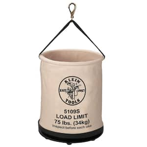 Canvas Bucket, Straight Wall with Swivel Snap, 12-Inch