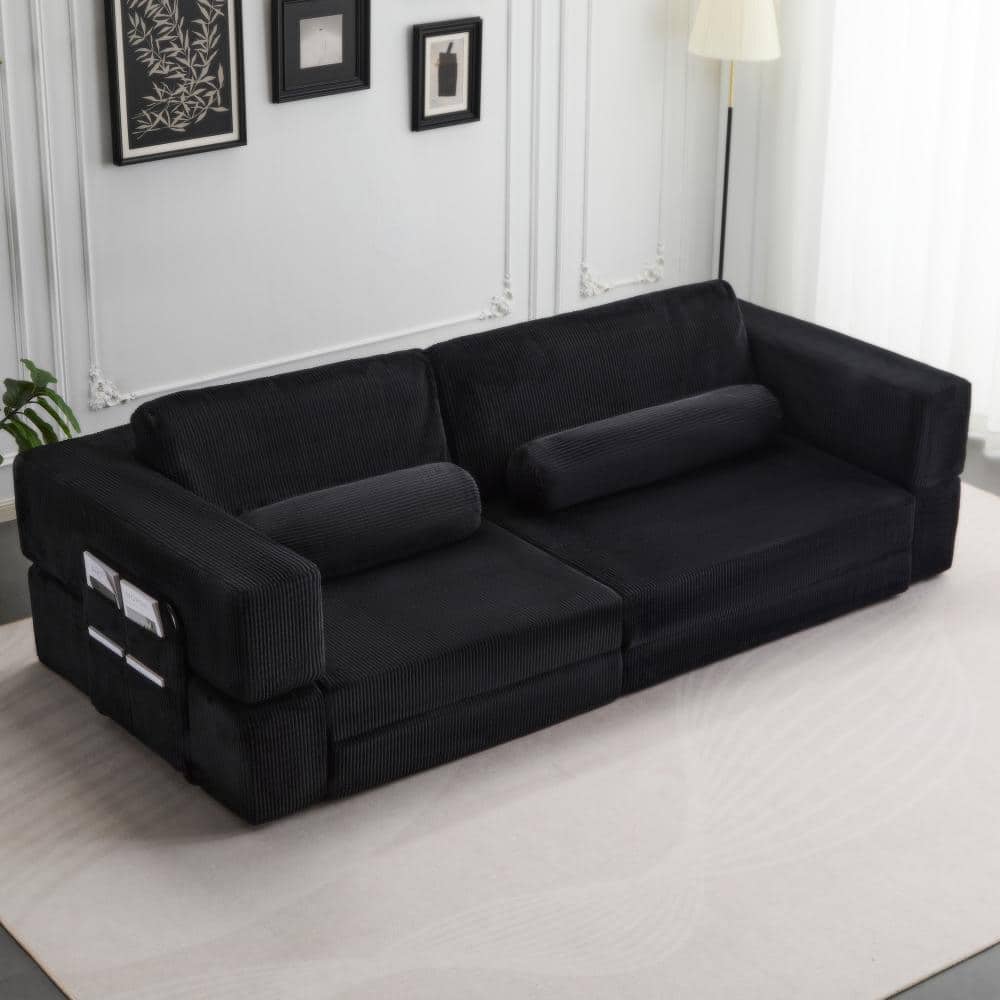 Black Compressed Modular Sectional Sofa Sofa Bed, No Assemble Required price history on PriceWatchPro