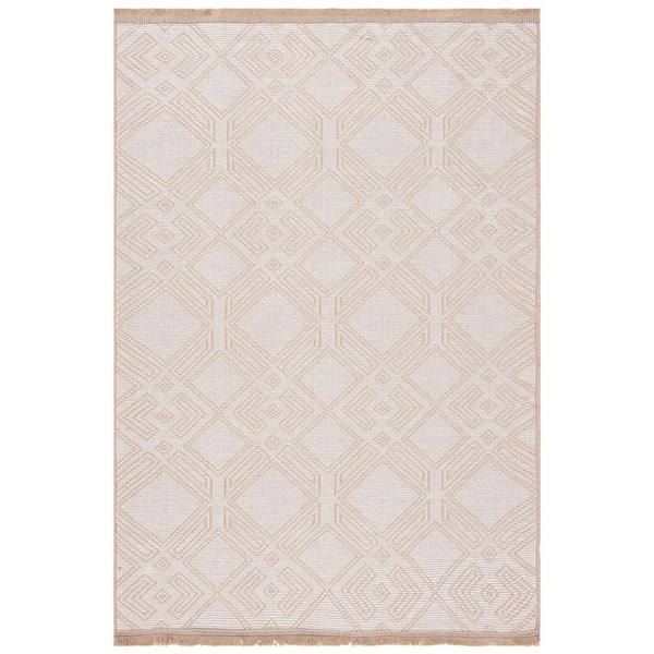 SAFAVIEH Aspect Ivory/Natural 5 ft. x 8 ft. Diamond Geometric Area Rug