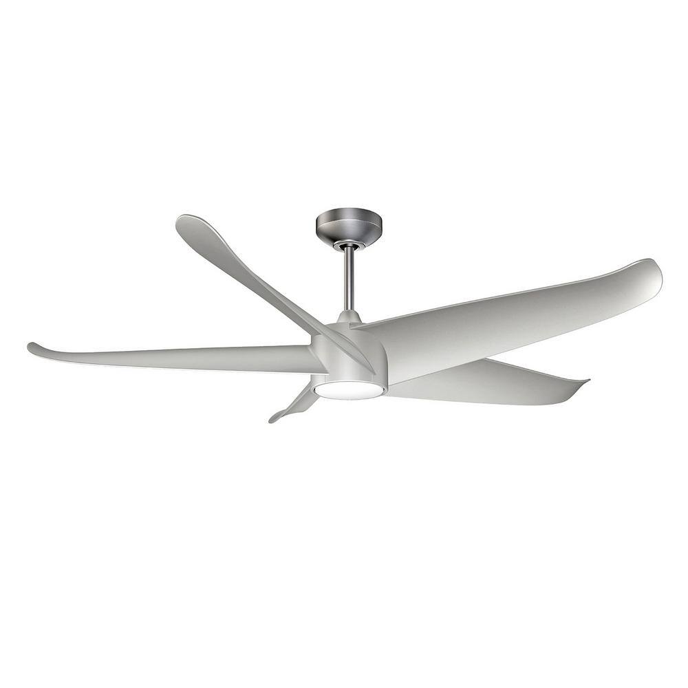 Kendal Lighting MAX5 52 in. Integrated LED Indoor Nickel Ceiling Fan with White Polycarbonate