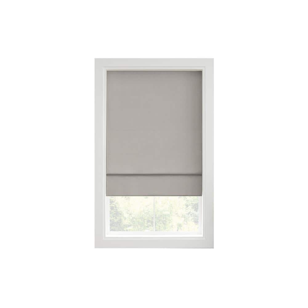Gray Cordless Blackout Fabric Roman Shade 23x64