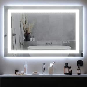 36 in. W x 24 in. H Large Rectangular Frameless High Lumen LED Anti-Fog Dimmable Wall Mounted Bathroom Vanity Mirror