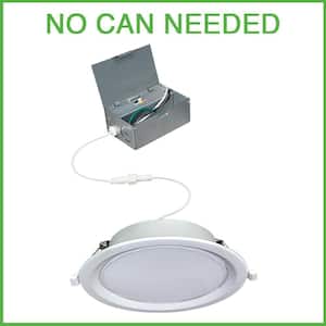 6 in. Canless Color Selectable CCT Integrated LED Recessed Light Trim Downlight 900 Lumens Wet Rated Dimmable (12-Pack)