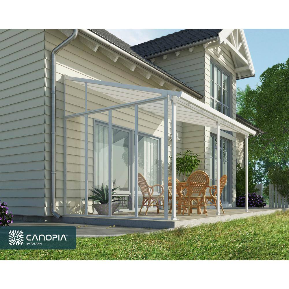 White Aluminum and Acrylic Patio Cover Sidewall Kit