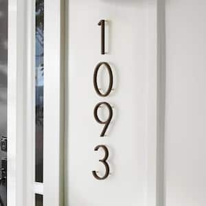 5 in. Wood Grain Zinc Alloy Floating or Flush House Number 0