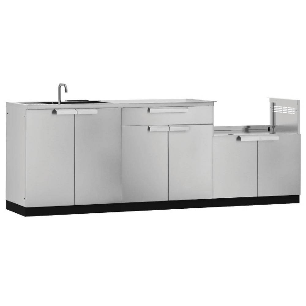 NewAge Products Stainless Steel 4Piece 104 in. W x 36.5 in. H x 24 in