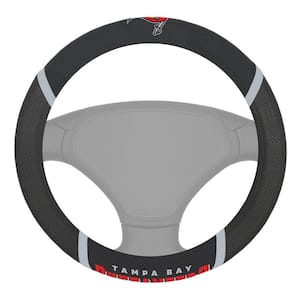 NFL - Tampa Bay Buccaneers Embroidered Steering Wheel Cover in Black - 15in. Diameter