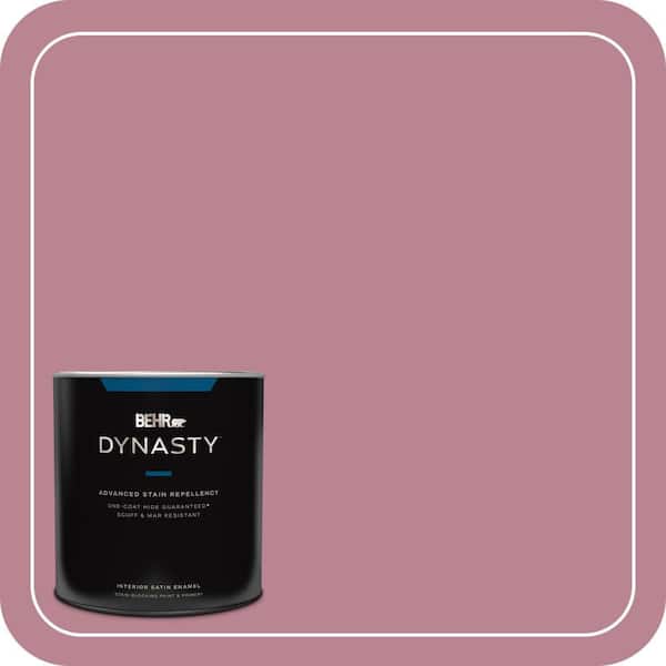 BEHR DYNASTY 1 qt. #BIC-19 Berry Blush Satin Enamel Interior Stain-Blocking Paint & Primer