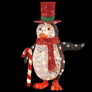 36 in. Penguin with LED Lights