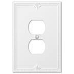 Richmond White 1-Gang Duplex Outlet Composite Wall Plate (4-Pack)