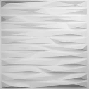 1 in. x 19-1/2 in. x 19-1/2 in. Enterprise EnduraWall PVC Decorative 3D Wall Panel, White, (10-Pack for 26.75 sq. ft.)