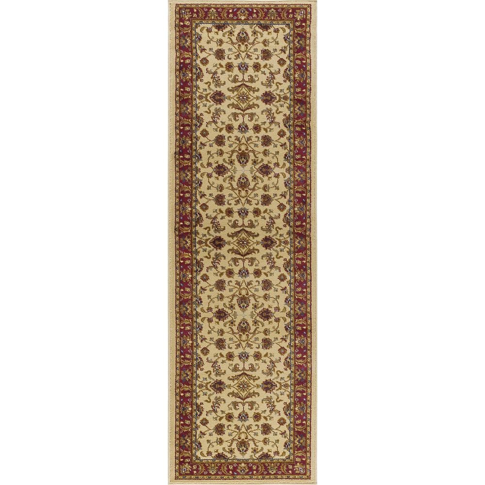 Sensation Border Ivory 2 ft. x 10 ft. Indoor Runner Rug price history on PriceWatchPro