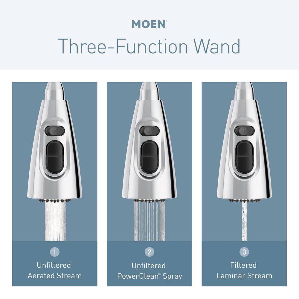 Chrome Pull-Down Kitchen Faucet with Water Filtration