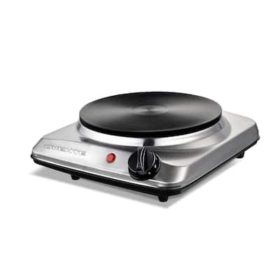 Salton Single Burner 6 in. Stainless Steel Electric Portable Cooktop THP517  - The Home Depot