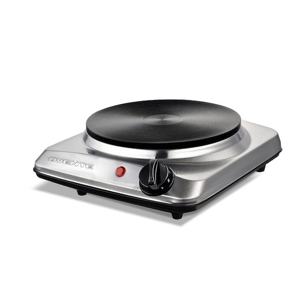 OVENTE Single Burner 7.25 in. Silver Hot Plate BGS101S - The Home Depot