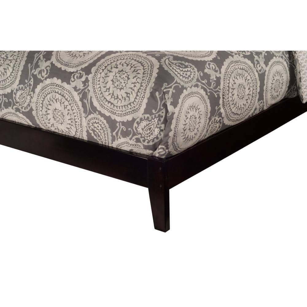Nantucket Espresso Queen Wood Frame Upholstered Bed with Drawer