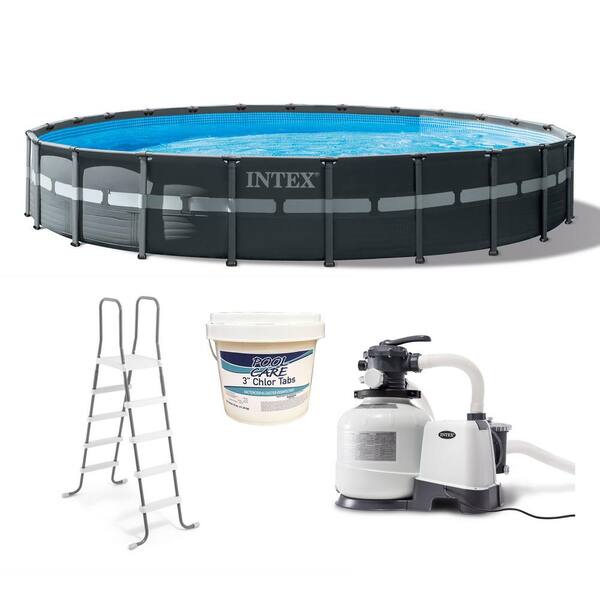 Intex 24 ft. x 52 in. Ultra XTR Frame Above Ground Pool Set with 3 in. Chlorine Tablets
