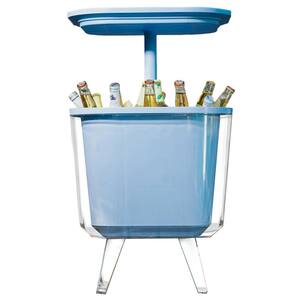 32 qt. Blue Cool Bar Adjustable Insulated Outdoor Cooler Table