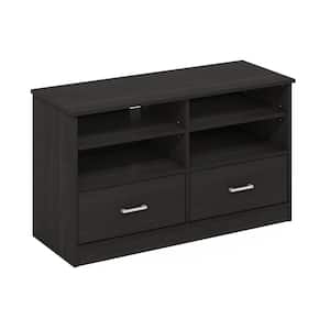 Jensen 39.4 in. Espresso TV Stand with 2 Storage Drawers Fits TV's up to 43 in. with Cable Management