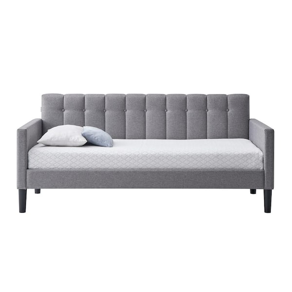 Dana Twin Size Upholstered Gray Daybed