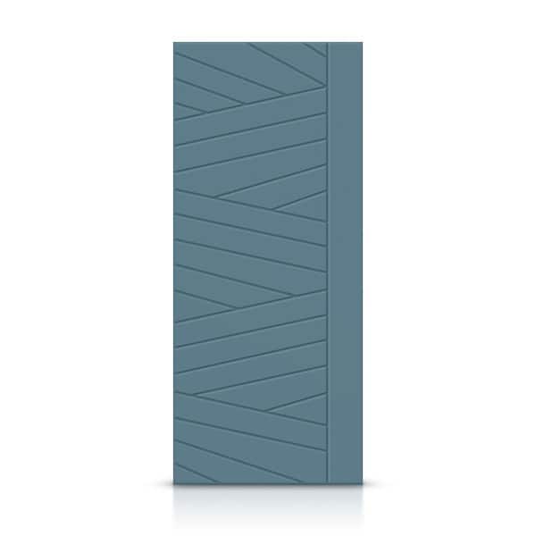 CALHOME 30 in. x 80 in. Hollow Core Dignity Blue Painted Composite MDF Interior Door Slab
