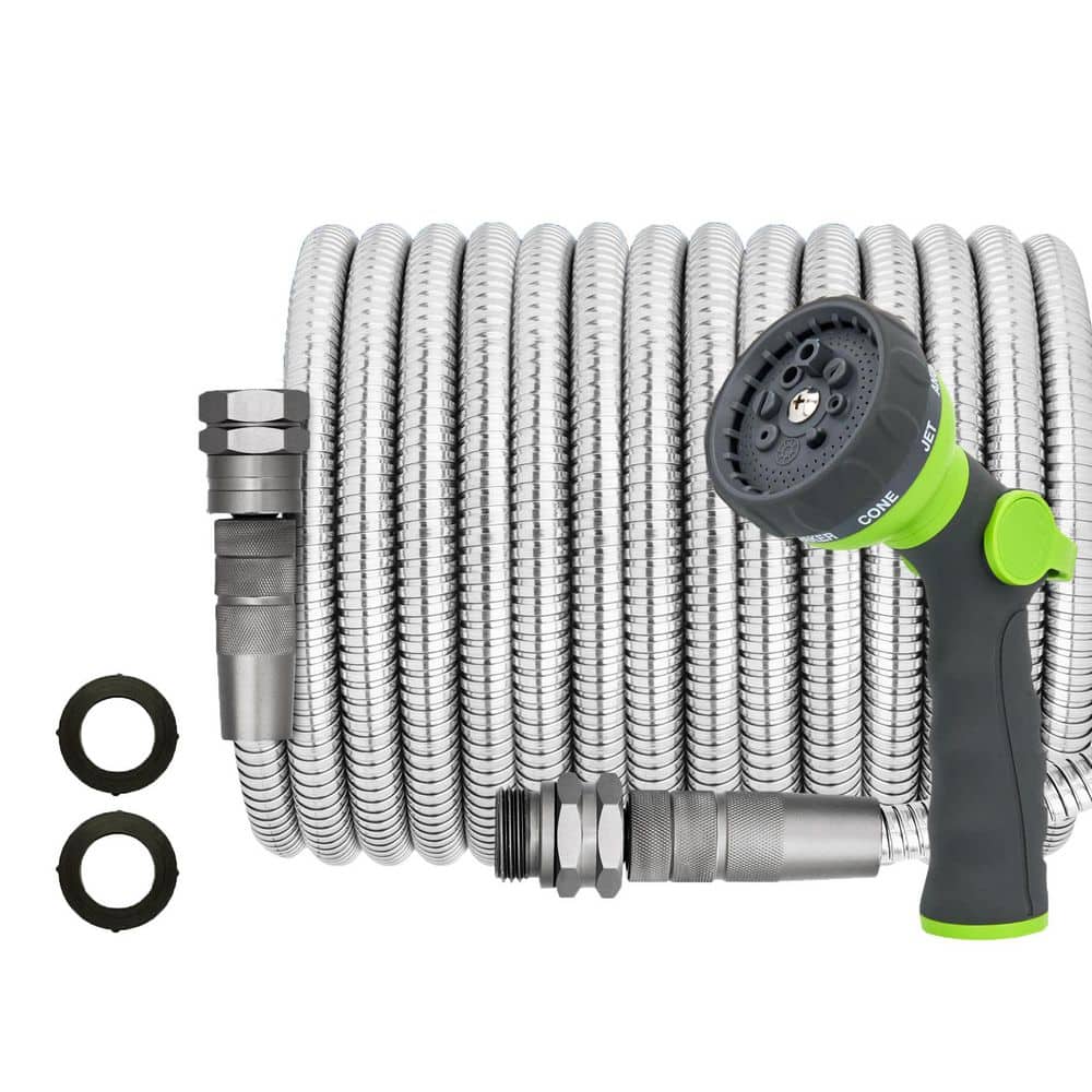 Hybrid Garden Hose 5/8 in. x 25 ft. Heavy-Duty Lightweight Flexible with Rotatable Grip Handle Solid Brass Fittings price history on PriceWatchPro