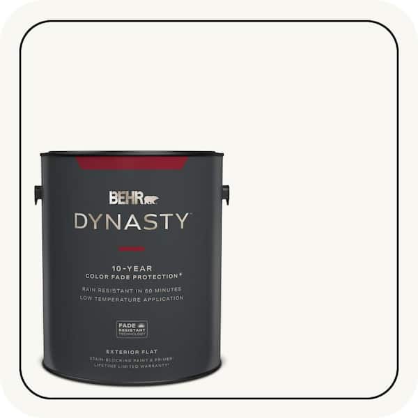BEHR DYNASTY 1 gal. Ultra Pure White Flat Exterior Stain-Blocking Paint & Primer