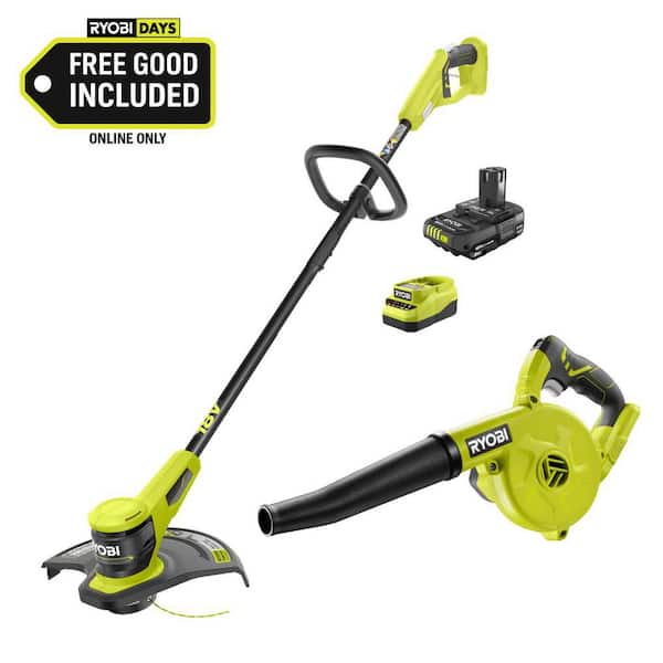 RYOBI ONE+ 18V 13 in. Cordless Battery String Trimmer with 2.0 Ah