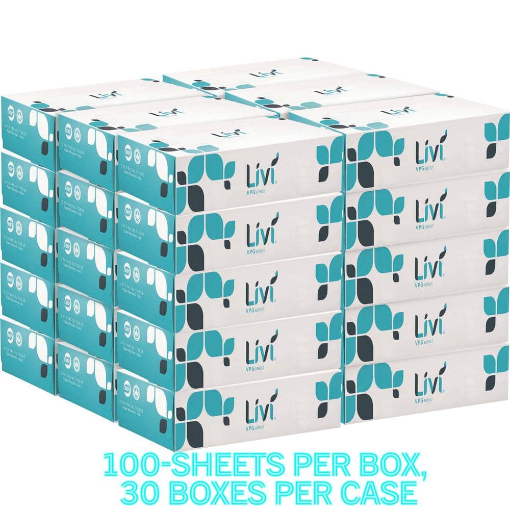 Livi VPG Select Embossed 2-Ply Facial Tissue (100-Sheets per Livi VPG Select Embossed 2-Ply Facial Tissue (100-Sheets per