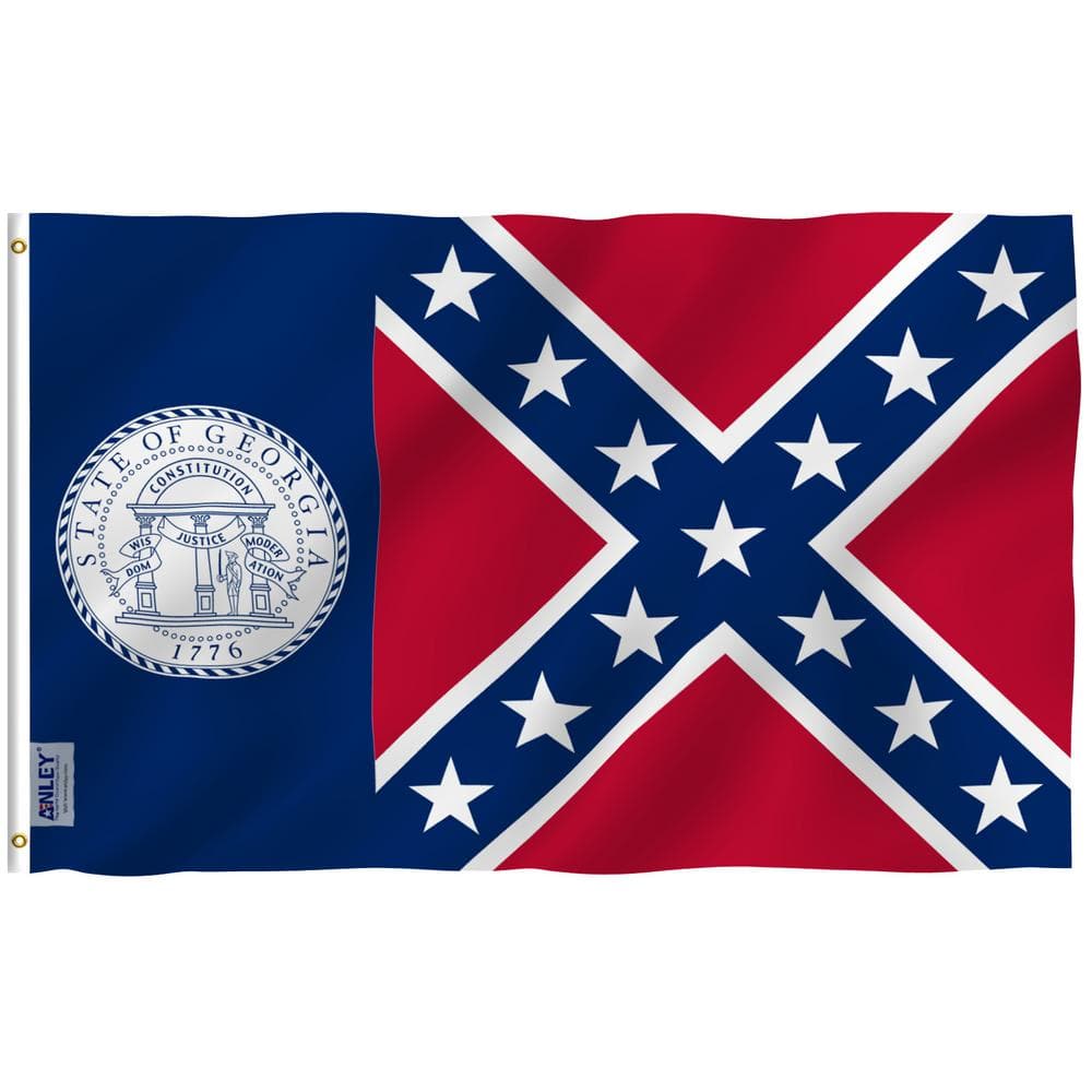 Fly Breeze 3 ft. x 5 ft. Polyester Georgia State Flag 2-Sided Flags Banners