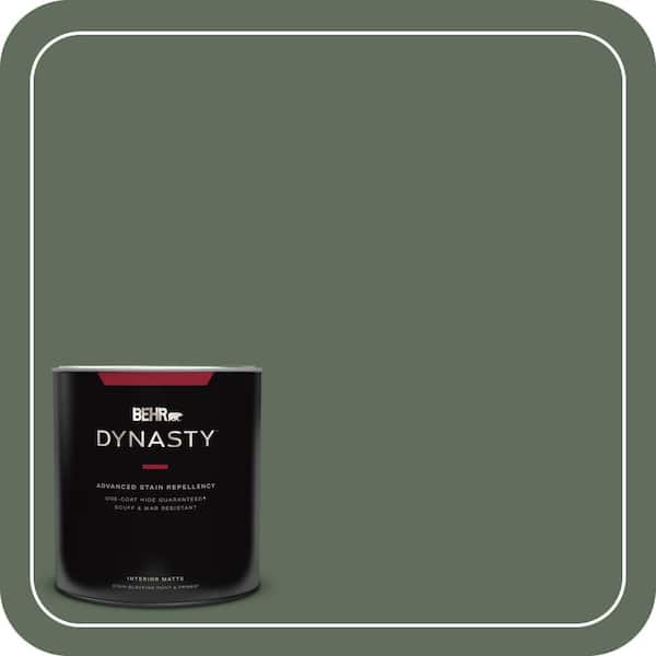 BEHR DYNASTY 1 qt. #450F-6 Whispering Pine Matte Interior Stain-Blocking Paint and Primer