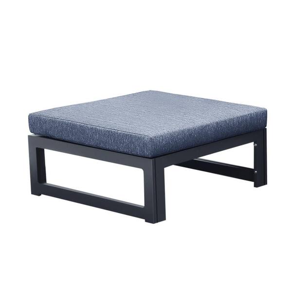 Wateday Blue Removable Cushion Ottoman