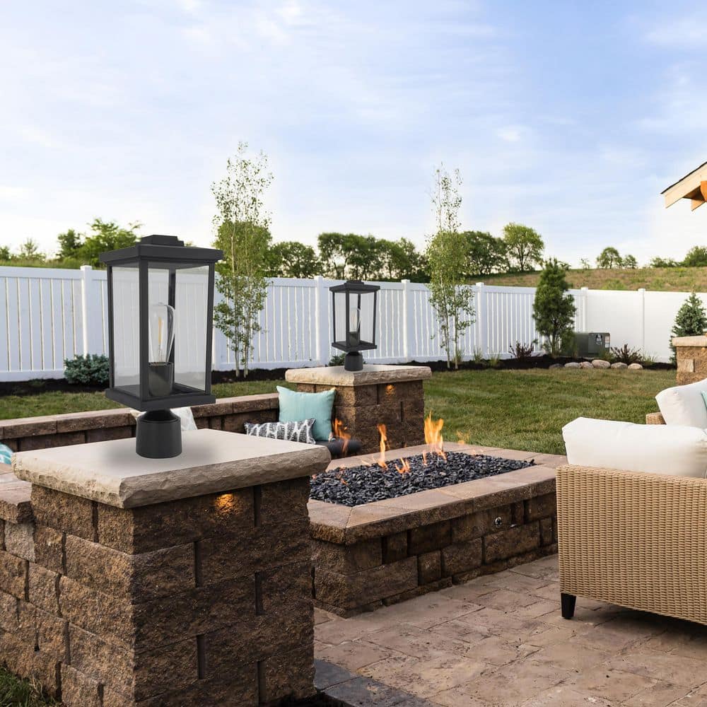 CRAFTMADE Resilience Lanterns 1-Light Black Metal Hardwired