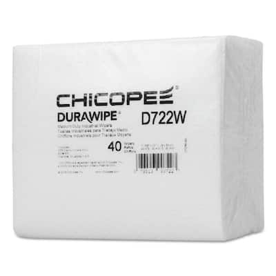 Durawipe Medium-Duty Industrial Wipers, 14.6 in. x 13.7 in., White, 960/Carton