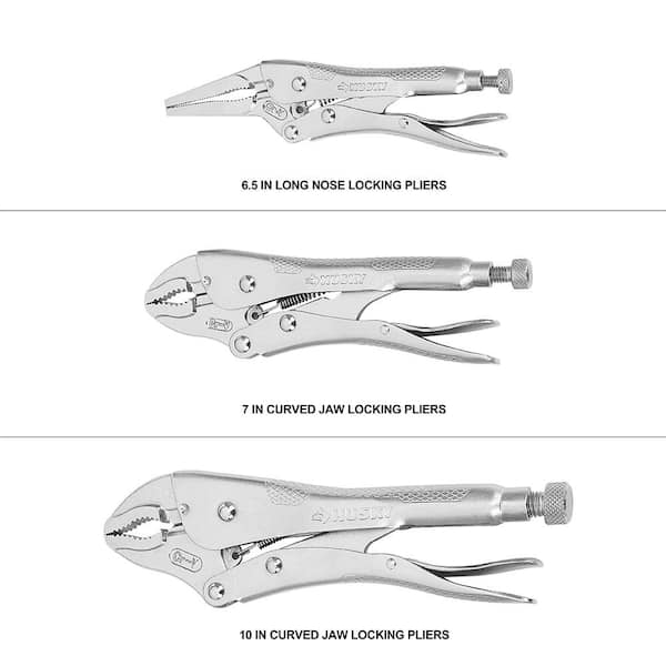 Locking Pliers Set (3 Piece) – MOTORHEAD & STEELHEAD Tools