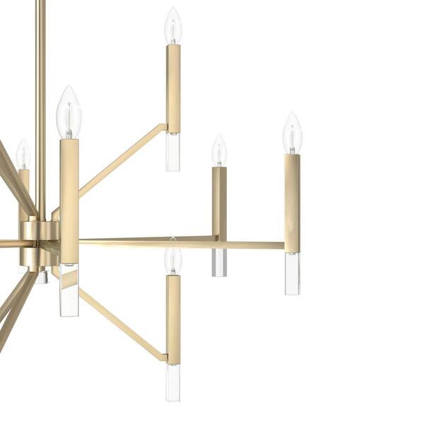 Hunter - Sunjai 12-Light Alturas Gold Island Chandelier