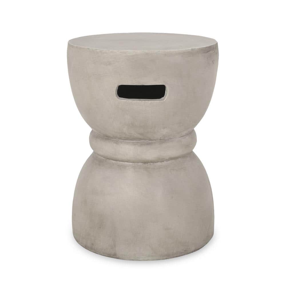 Outdoor Contemporary Lightweight Concrete Accent Side Table.